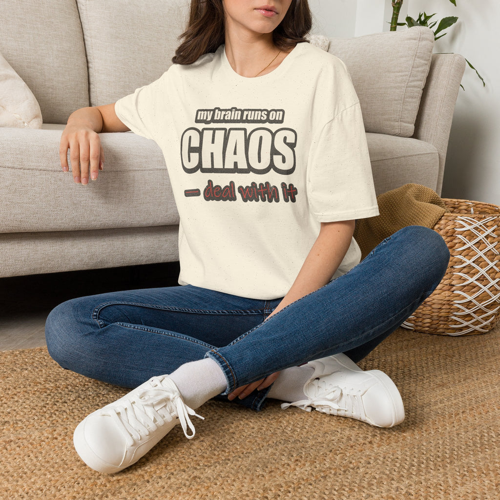 My Brain Runs on Chaos T-Shirt — Funny ADHD & Neurodivergent Graphic Tee