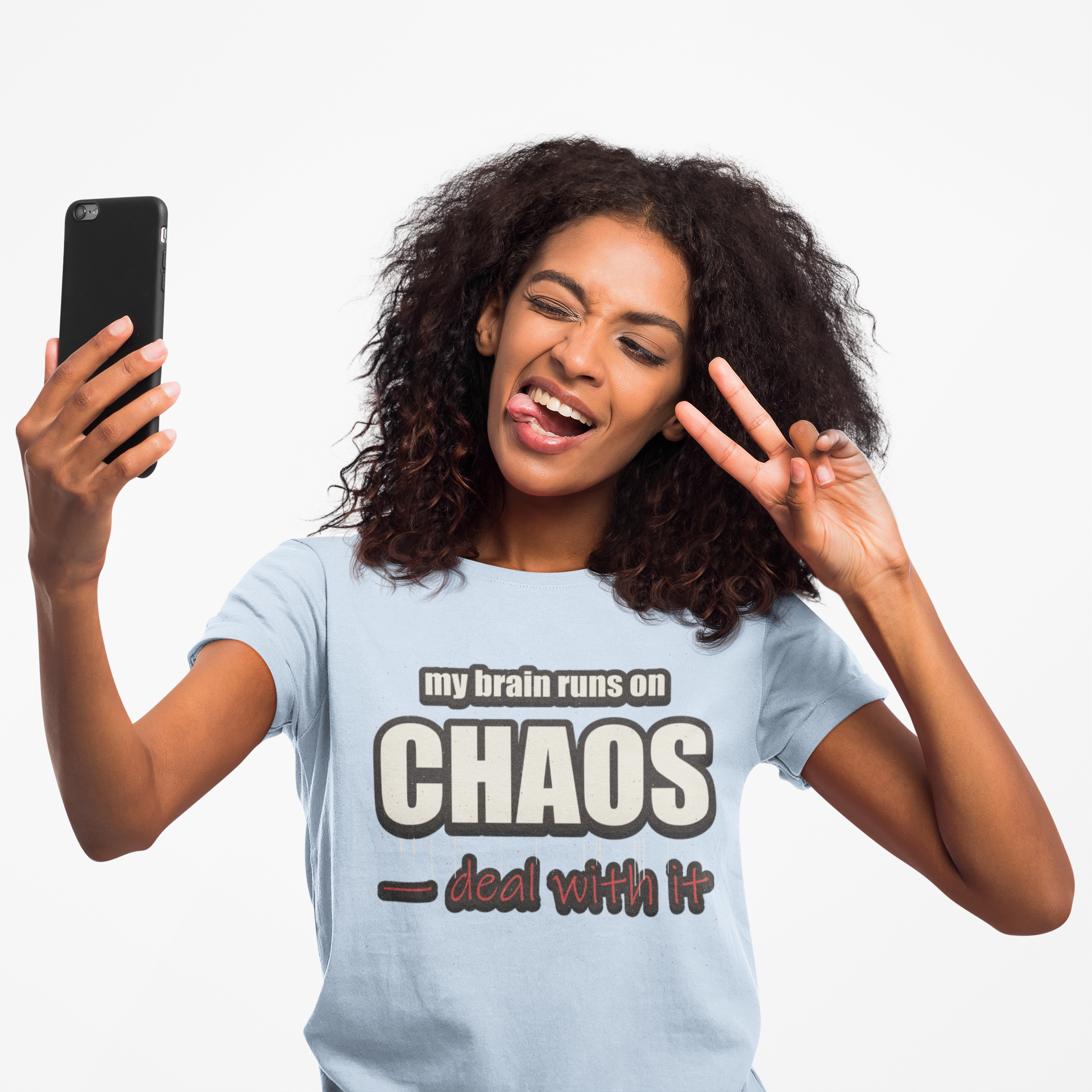 My Brain Runs on Chaos T-Shirt — Funny ADHD & Neurodivergent Graphic Tee